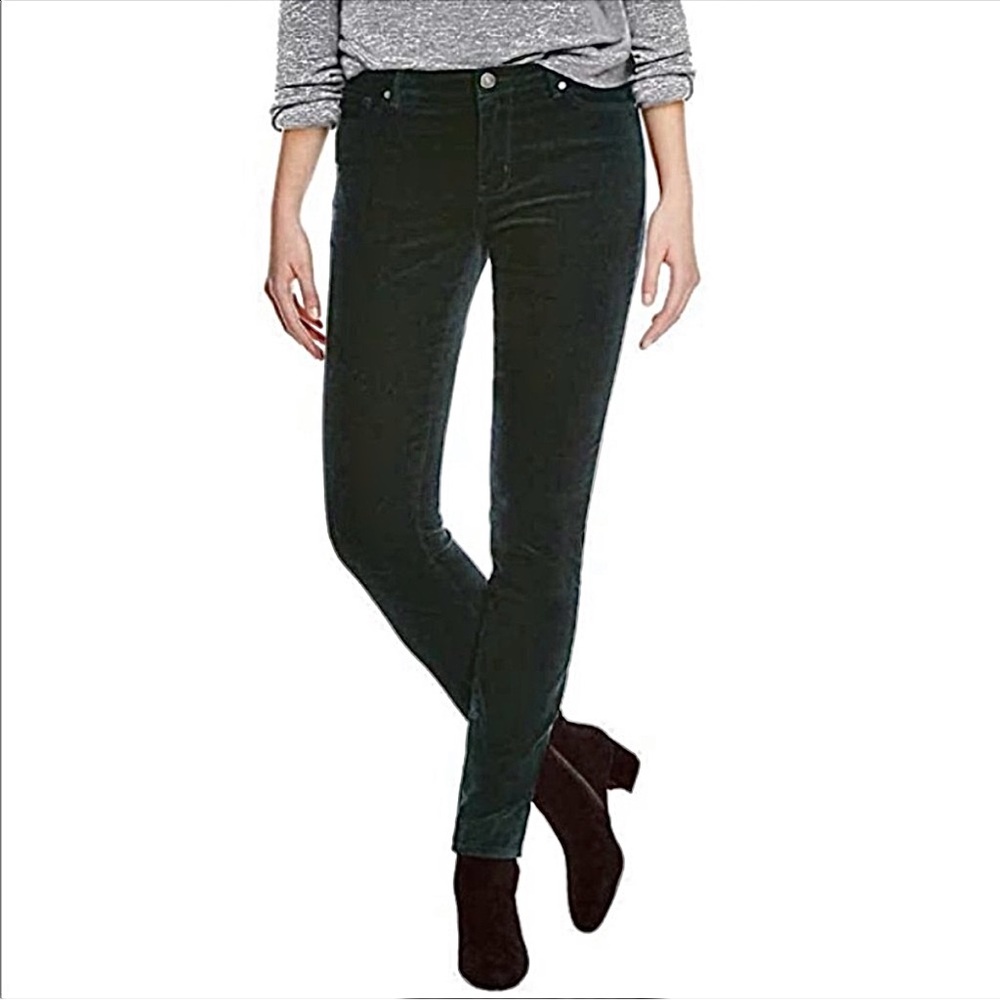 Buffalo David Bitton Velvet Black Marcel Mid Rise Stretch Skinny Pants